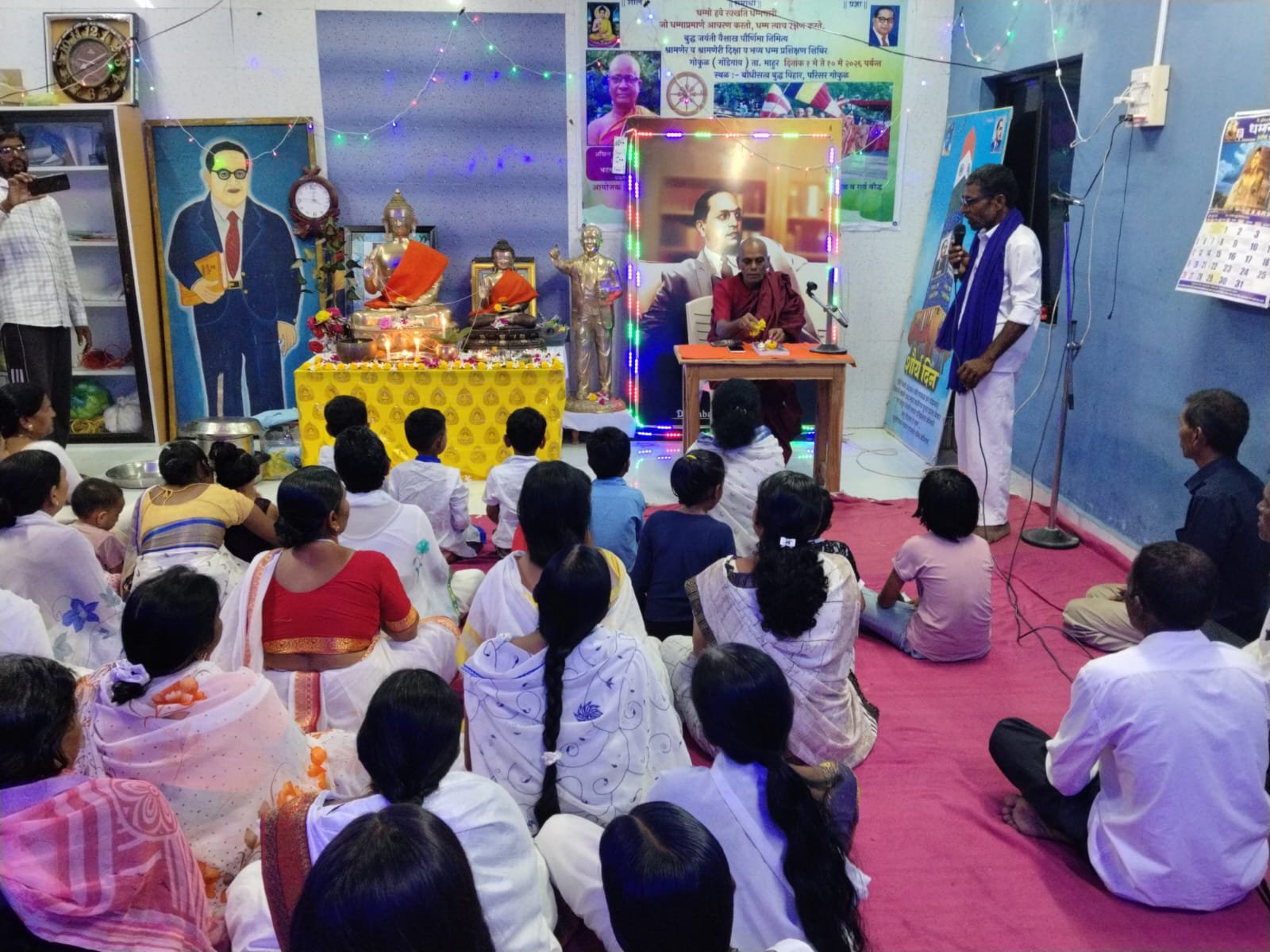 वर्षावास निमित्त बुद्ध आणि त्यांचा धम्म ग्रंथाचे,जेथे गाव तेथे  वाचन, एक महिना पूर्ण!